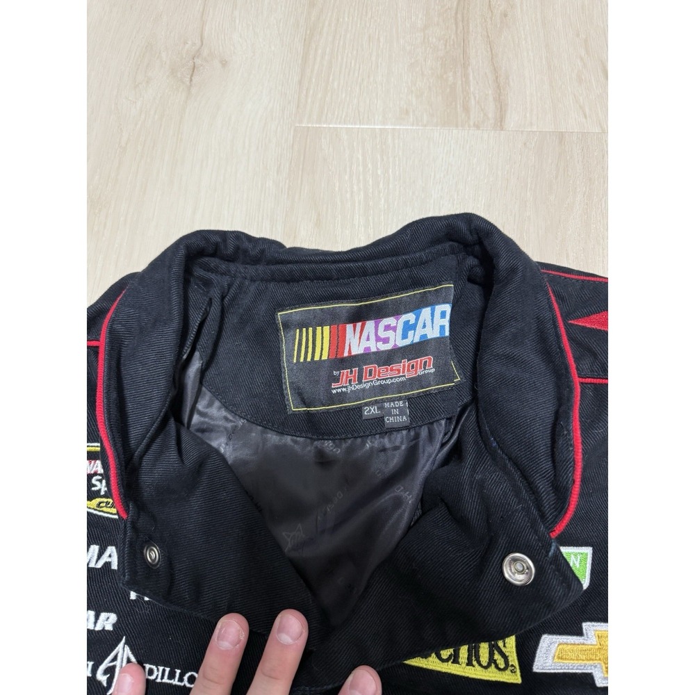 NASCAR Austin Dillon DOW NASCAR Jacket Men's 2XL Snap Front Embroidered Sponsors - Picture 4 of 7